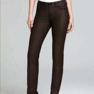 New NYDJ Skinny Jeans Ganache Brown 10P Petite